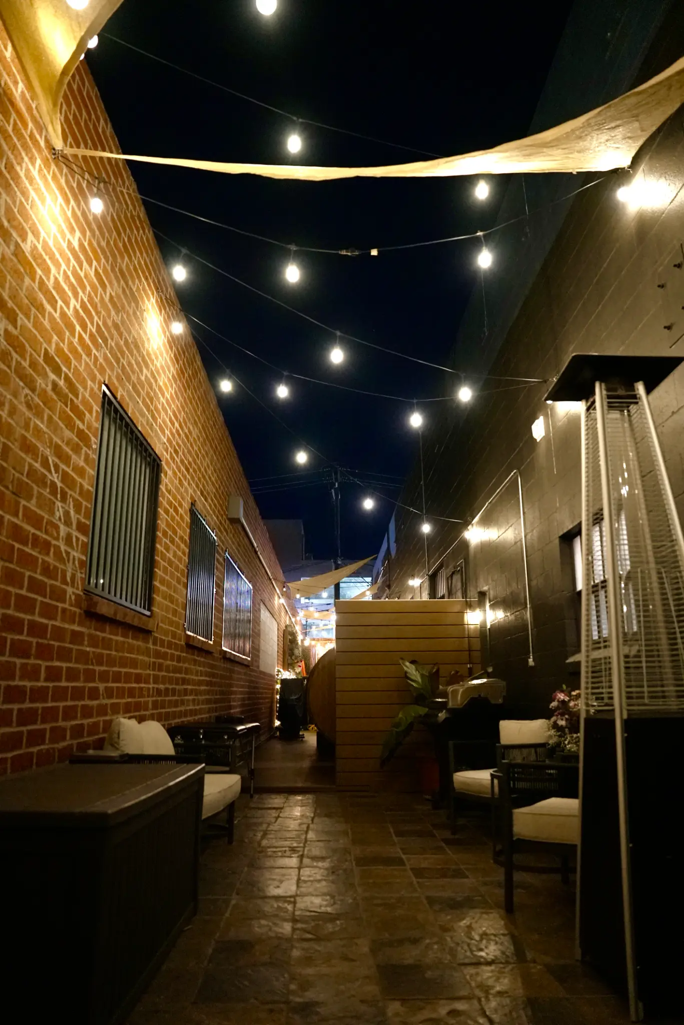 The patio and hospitality at The Recording Club
